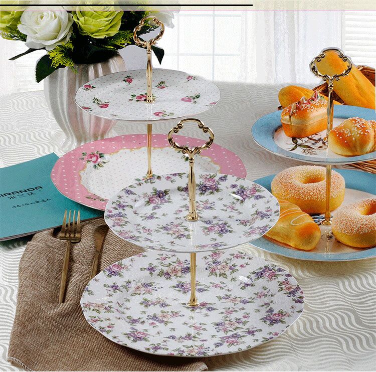 3 tiered shop china cake stand